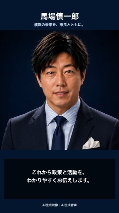 AIで作成した馬場慎一郎の人物画像